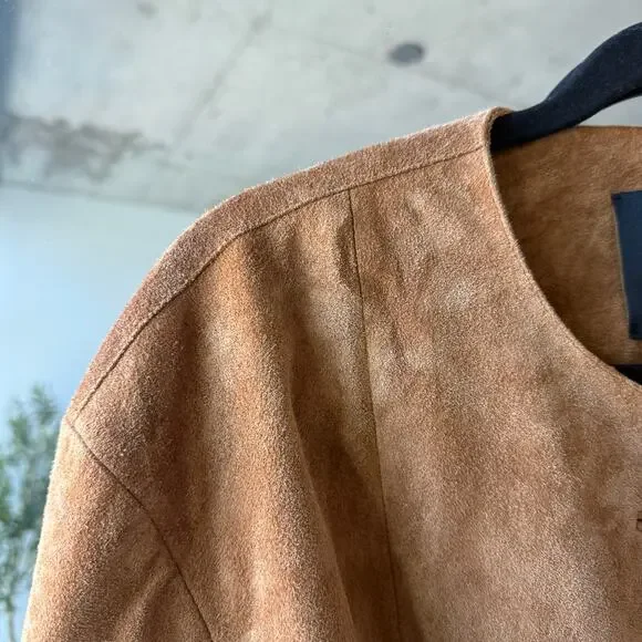 Madewell Suede Crop Cardigan Jacket - Picture 5 of 9